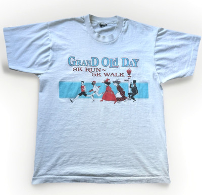 VTG 90s Grand Old Day 5K T Shirt L St Paul MN Kinko's Art Single Stitch Tee