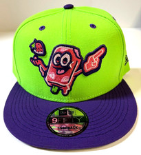 Beloit Sky Carp NE MILB Copa 2023 Snapback Hat~Green/Purple
