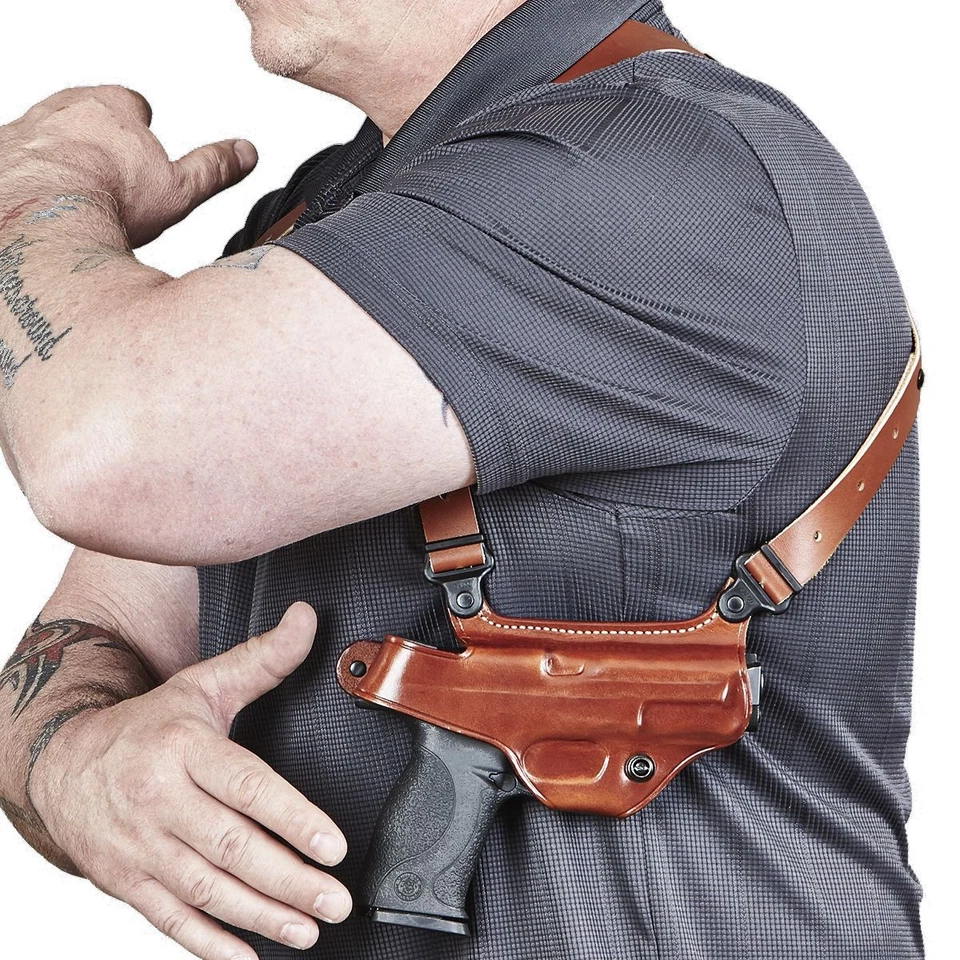 Galco Miami Classic II Shoulder Systems, Right Hand, Tan, MCII202 - Image 3 of 4