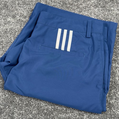 Adidas Shorts Men’s 34 Blue Climalite Golf Performance Lightweight 3 Stripe