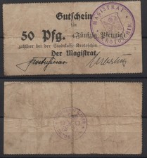 [30059] - PIENIĄDZE AWARYJNE KROCZIN (dziś: Krotoszyn), magistrat, 50 Pf, o. D. (około 1914 roku