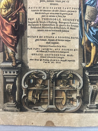 Archimedes Frontespizio, Vitruvio, Der erste Teil der künstlichen Zeichnungen.1618 - Bild 11 von 12