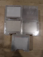 Set of 25 USED clear "crystal" (polystyrene) minidisc slip cases
