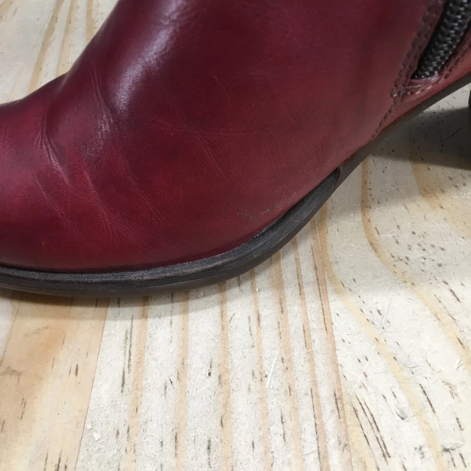 Tamaris Botas Mujer 41 Botín Rojo Cremallera Lateral Informal Punta Redonda Tacones Bloque Foto 4 de 4