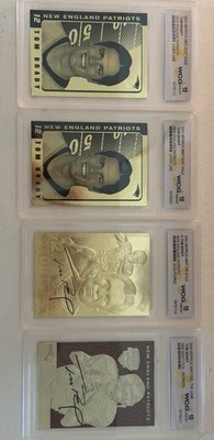 Tom Brady 23K Gold Card Lot WCG 10 Gem Mint Merrick Mint Patriots 4 Card Set