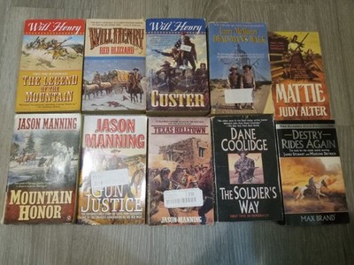 Lot of 10 Western Paperback Books Will Henry Manning Alter Coolidge Brand Lot 8