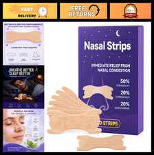Extra Strength Nasal Strips for Snoring Congestion Relief - 60 PCS, Drug-Free,