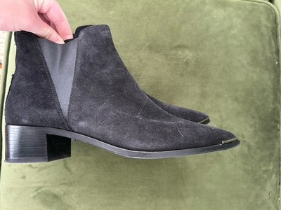 Acne Studios Womens Jensen Booties Black Suede Size 39 Made in Italy