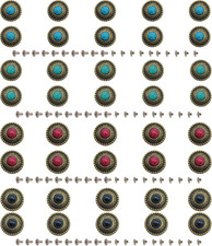 40 Pcs Imitation Turquoise Buttons, round Metal Conchos, Screw Back Turquoise Bu