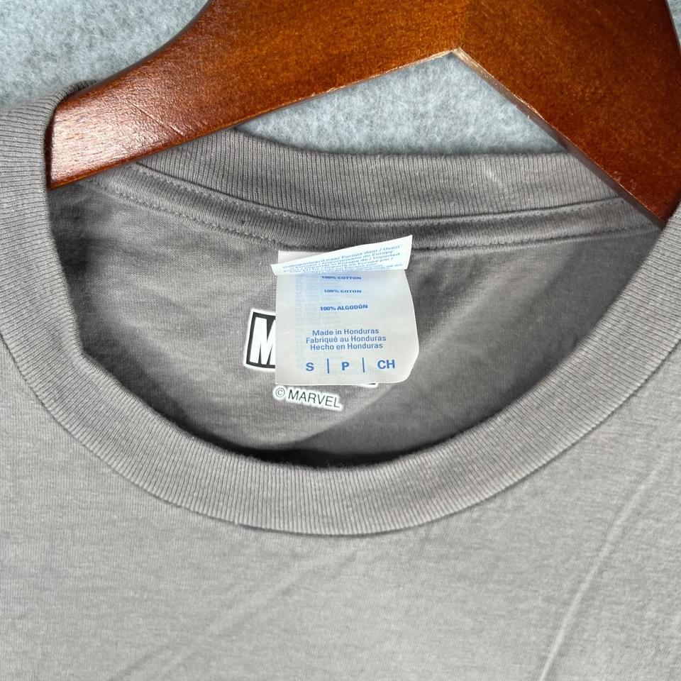 漫威 T 恤青少年小号灰色图形印花 Movoe 超级英雄 — 第 4/4 张图片