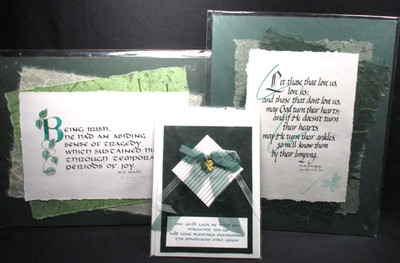 Jan Troski Kruger Irish Sayings Calligraphy & Paper Art  1 Card/2 Ready to Frame