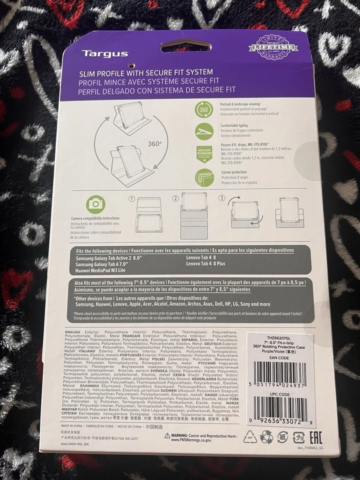 Targus Fit-n-Grip Slim Protective Universal Tablet Case 7"-8.5" - Image 2 of 3