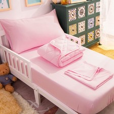 NTBAY Toddler Bedding Set - 4 Piece Soft and Breathable Crib Bedding Set for Boy