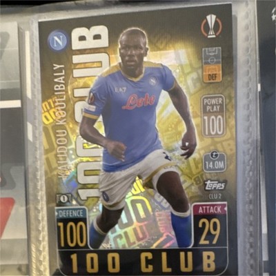 Topps UEFA Europa League Kalidou Koulibaly 100 Club CLU 2 Napoli Soccer Card