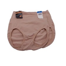 NEW Bali Women's Extra Firm Tummy-Control Seamless Brief Underwear 2 Pack Sz XL