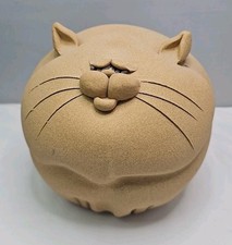 RARE 1970s FAT CAT Stoneware  Bank Studio Pottery PURRFECT!