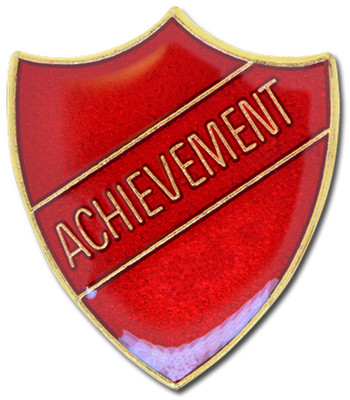 Achievement Award Pin Anstecker in rotem Emailleschild