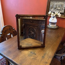 Beautiful Victorian Mahogany Mirror with Carved Details
