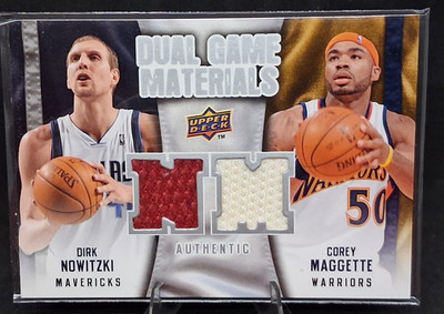 2009-10 Upper Deck Dirk Nowitzki DUAL GAME Materials Corey Maggette Jersey Patch