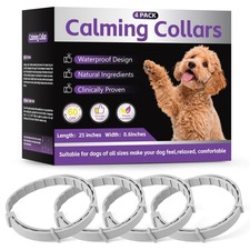 4-Pack Dog Calming Collar with Natural Pheromones 60-Day Stress Anxiety R...