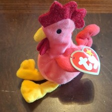 Ty Teenie Beanie Babies Strut the Rooster Plush 1993