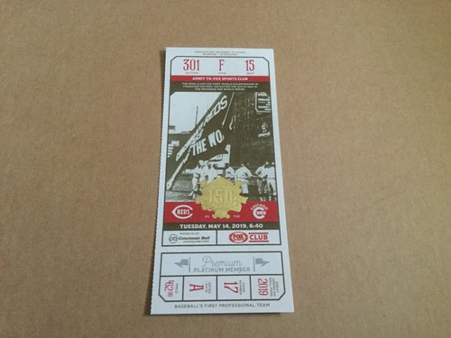 REDS 2019 TICKET STUB 150th Anniversary VS CUBS 5/14/19--5/15/19 SGA - Picture 2 of 3