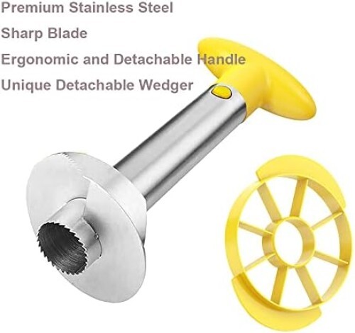 Easy Kitchen Tool Stainless Steel Fruit Pineapple Peeler Corer Slicer Cutter - Picture 3 of 6