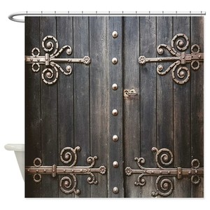 Cafepress Medieval Steampunk Barn Door Shower Curtain 259283994