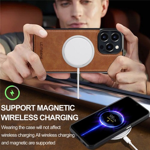 For iPhone 16e 16 15 14 13 12 Pro Max 8 Plus Removable Wallet Case MagSafe Cover - Picture 59 of 78