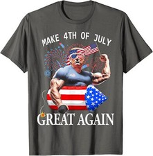 Funny Trump Make 4th of July Great Again Trump 2024 Unisex T-Shirt
