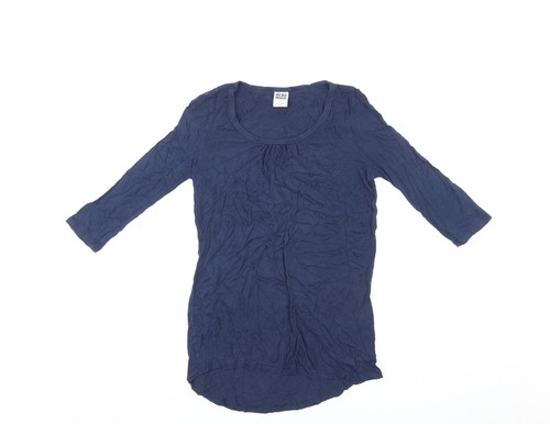 VERO MODA Womens Blue Polyester Blend T-Shirt Size M