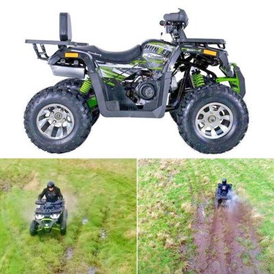 Quad ATV Benzin Offroad 55 km/h Anhängerkupplung Scheibenbremsen 169cm³ LED