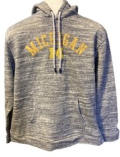 NWT Champion Michigan Wolverines Women's Pullover Hoodie Heather Grey Large