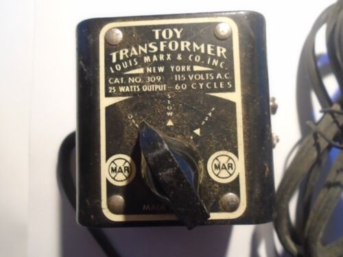 MARX 25 WATT COMPACT TOY TRANSGORMER No 309, TESTED, WORKS 5-196-5 - Picture 2 of 3