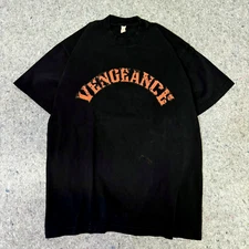 Y2K Style Vengeance Tshirt Men Medium Grunge Skater Streetwear Made in USA Faded