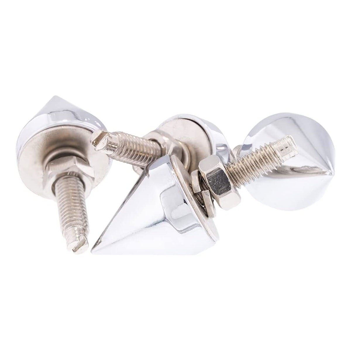 United Pacific 10878 Chrome Spike License Plate Fastener Screw - Pack of 4