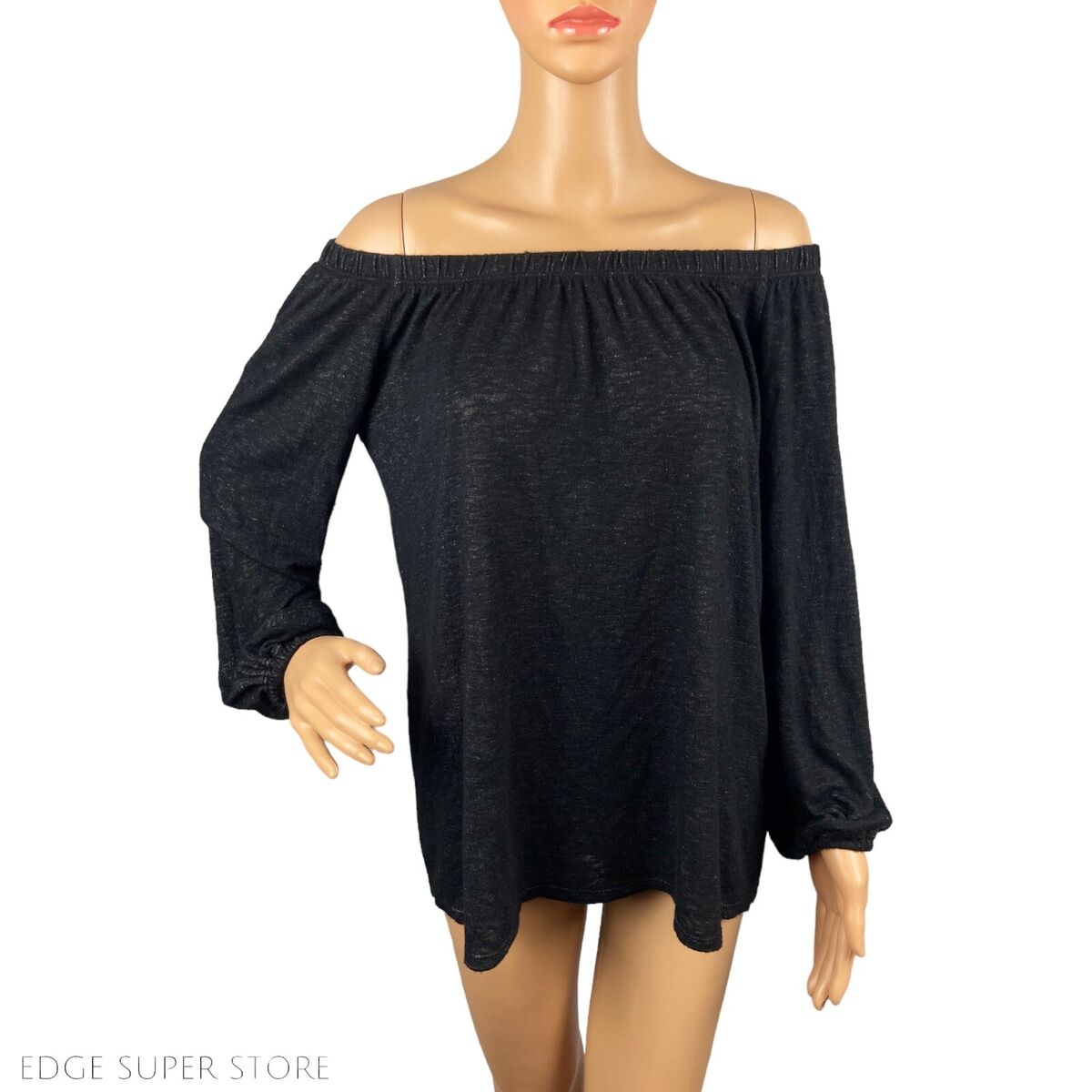 Velvet By Graham & Spencer Black Off The Shoulder Casual Velvet By Graham & Spencer Black Off The Shoulder Casual
