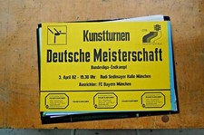 Plakat Kunstturnen Deutche Meisterschaft 1982 München A2 Original Top!
