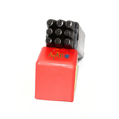 2.5mm 3/32'' Number Stamp Punch Tools For Jewelers 0-9 For Metal, Jewelry Blanks