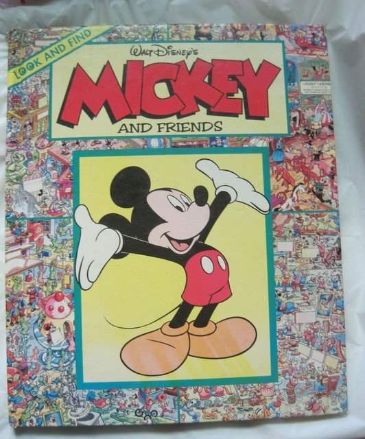 #~Vintage~Disney Look and Find Mickey Mouse~Search Puzzle Activity Book ...