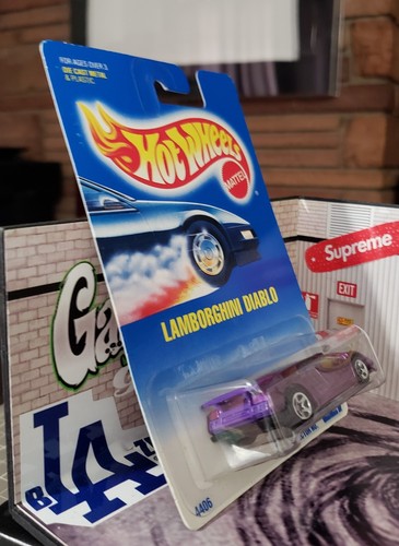 👓Hot Wheels 1995 #227🏁Lamborghini Diablo Pearl Purple⭐Chrom 5-Speichen Felgen - Bild 3 von 7