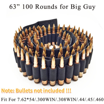 63'' 100 Round Rifle Bullet Cartridge  Ammo Belt For 30-06 .300 .308Win