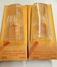1953 Plymouth Late Model Parking Lamp Lens Pair Repl. Mopar S 1527443 1527442