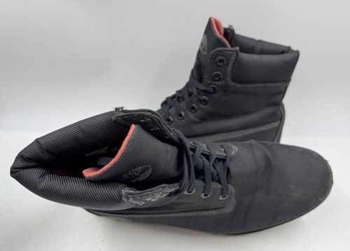 Timberland Radford Boots Men's 9 Black Canvas Round Toe Combat Work Boots - Picture 6 of 11