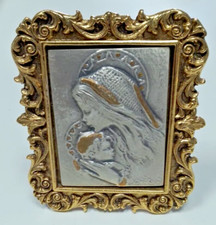 madonna con bambino - argento 925 - rilievo - 6,50 cm x 5,50 cm