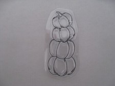 NEW CLEAR ACRYLIC STAMP STACKED PUMPKINS Halloween Thanksgiving