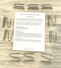 10 Pottery Barn Drapery Pin Hooks Silver Metal Curtain Replacement Hardware