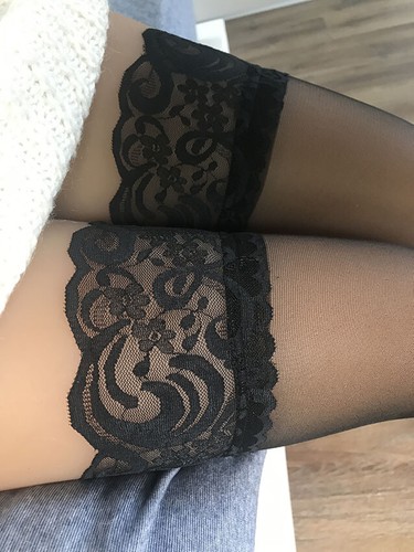 Sexy Halterlose Strümpfe Stockings Strapse Strapsstrümpfe Schwarz - Bild 4 von 4