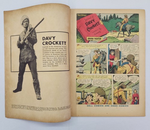 Walt Disney's Davy Crockett Indian Fighter 631 Dell Comics 10¢ 1955 Fess Parker - Picture 3 of 6