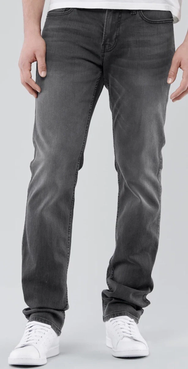 NWT Hollister Men s Stacked Skinny Jeans Size 28x30 Advanced Stretch Black Wash